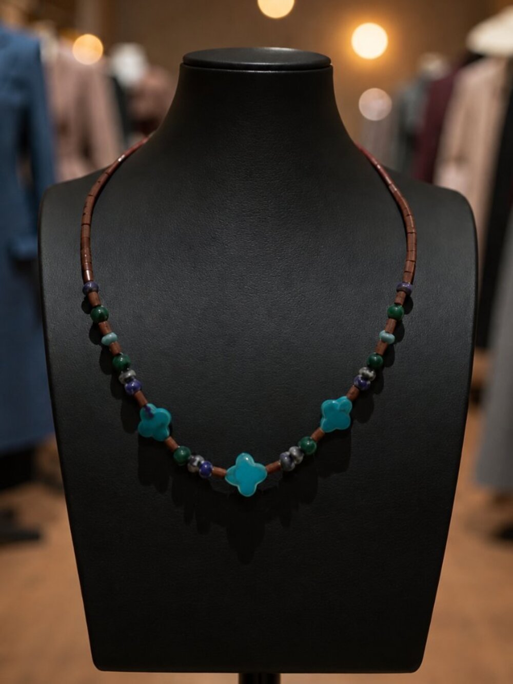 Carolyn Pollack Turquoise, Coral, Lapis & Jade Southwestern Gemstone Necklace🌵